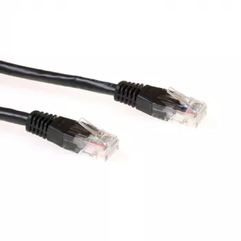 ACT Black 1.5 meter U/UTP CAT6A patch cable with RJ45 connectors