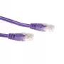 ACT Purple 1 meter U/UTP CAT6A patch cable with RJ45 connectors