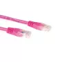 ACT Pink 3 meter U/UTP CAT6A patch cable with RJ45 connectors