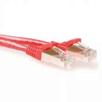ACT Red 0.5 meter LSZH SFTP CAT6A patch cable snagless with RJ45 connectors