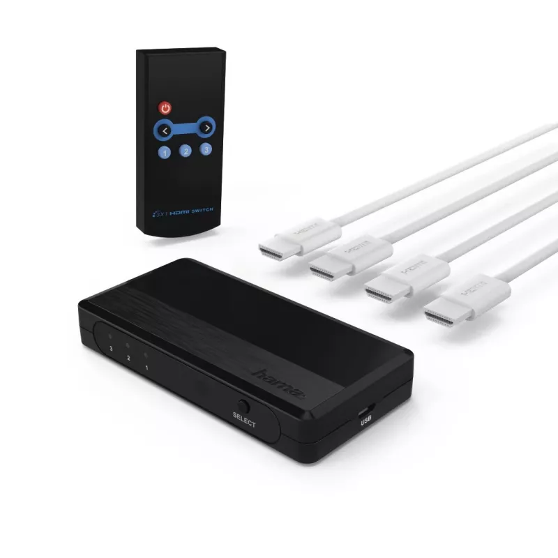 Hama 00121760 Video Switch HDMI Black 1080p DTS-HD Dolby Digital