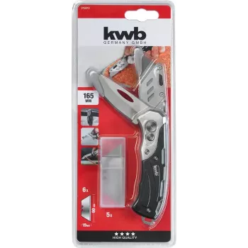 Multi-tool knife KWB 016910 Locking blade knife Black Drop point