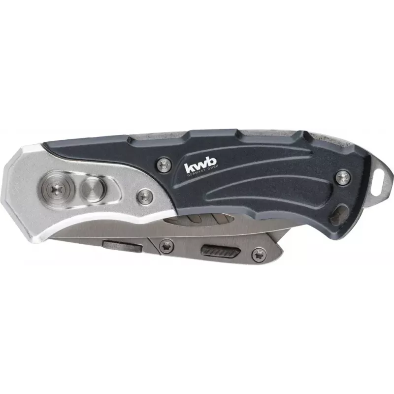 Multi-tool knife KWB 016910 Locking blade knife Black Drop point