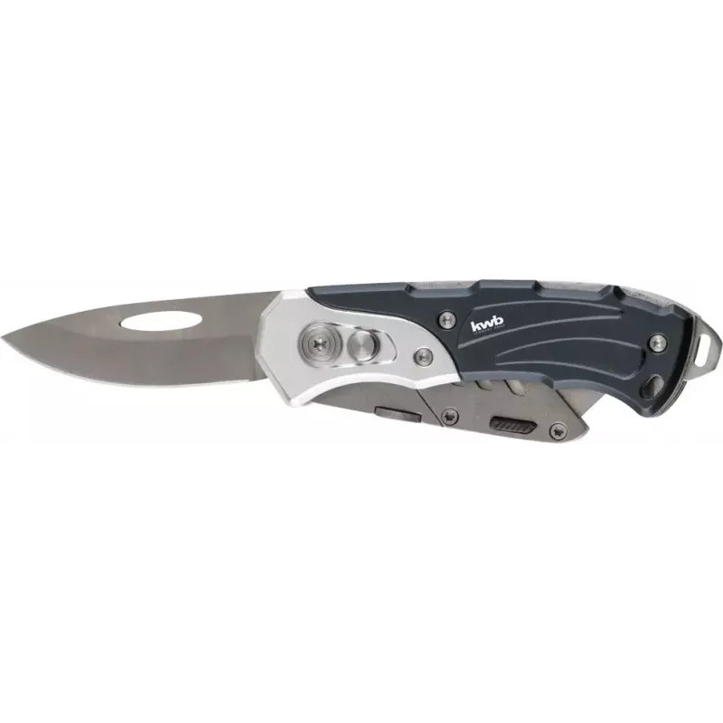 Multi-tool knife KWB 016910 Locking blade knife Black Drop point