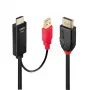 Lindy 5m HDMI to DisplayPort Cable, 5 m, DisplayPort, HDMI + USB, Male, Male, Gold