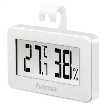 Digital Weather Station HAMA 00186363 — indoor thermometer and hygrometer, humidity 20–95%, white, battery CR2025