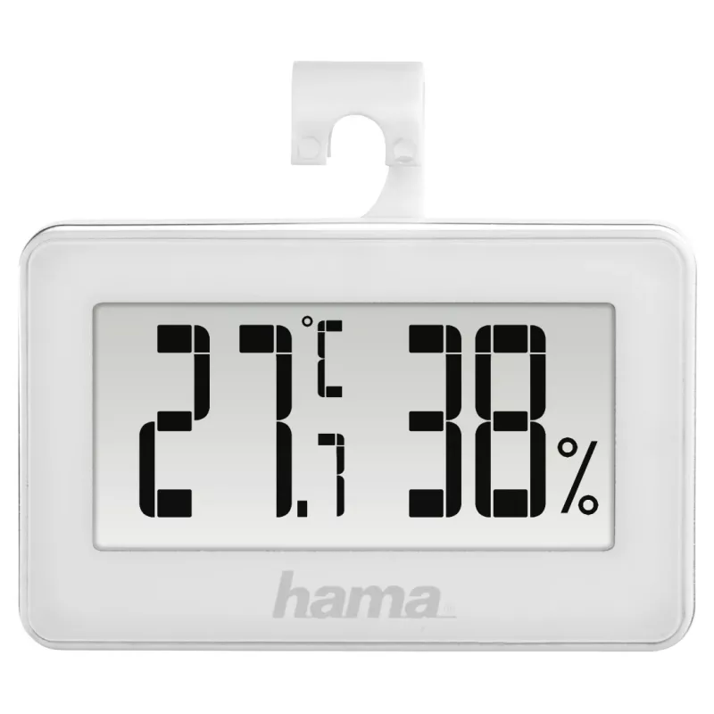 Digital Weather Station HAMA 00186363 — indoor thermometer and hygrometer, humidity 20–95%, white, battery CR2025