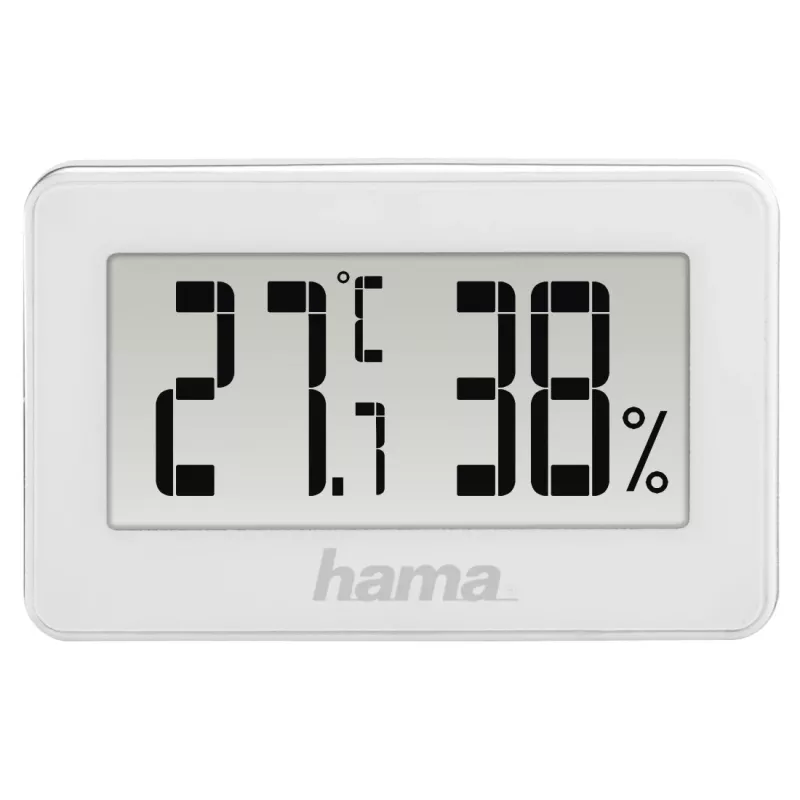 Digital Weather Station HAMA 00186363 — indoor thermometer and hygrometer, humidity 20–95%, white, battery CR2025