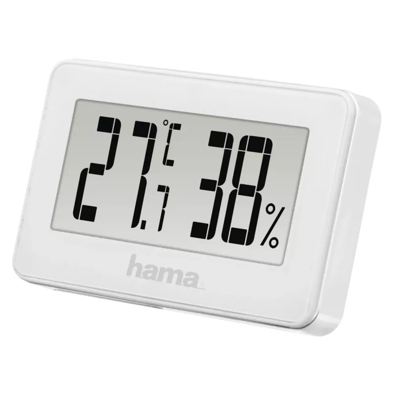 Digital Weather Station HAMA 00186363 — indoor thermometer and hygrometer, humidity 20–95%, white, battery CR2025