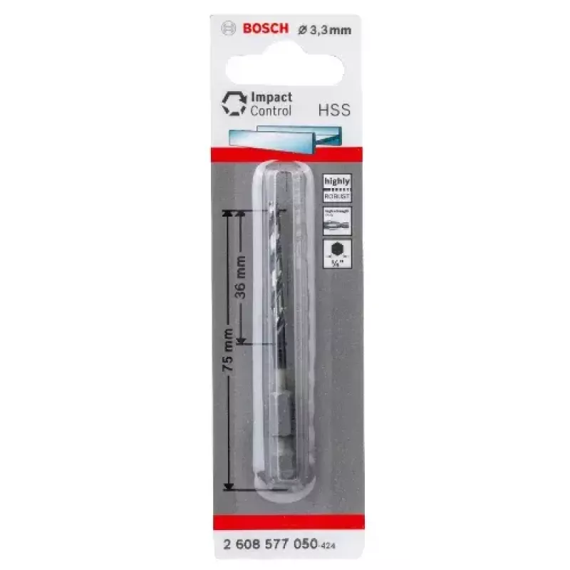Twist drill bit Bosch HSS 3.3 mm