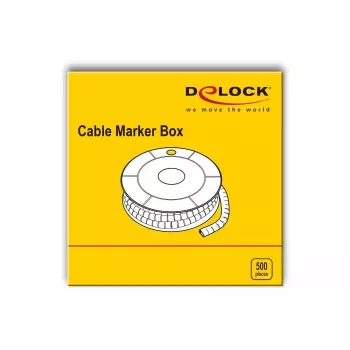 Cable Marker DeLOCK Box No. 6 Yellow 500 pcs
