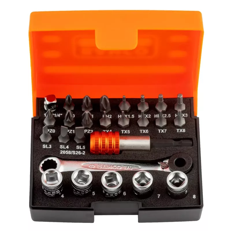 Socket set Bahco 2058/S26-2 weight 270 g