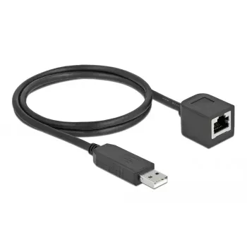 Serial Connection Cable DeLOCK 64164 USB 2.0 Type-A to RS-232 RJ45 1m black
