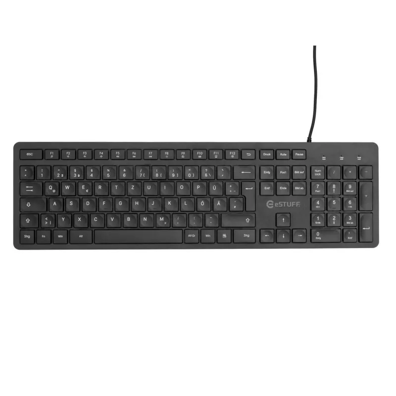 eSTUFF GLB211402 keyboard Office USB QWERTZ German Black