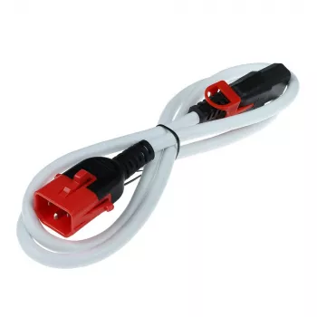 ACT Powercord C13 IEC Lock+ - C14 IEC Lock Dual Locking white 0.5 m, PC3606