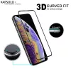 Tempered glass screen protector Kapsolo for iPhone 13 / iPhone 14 Max — curved 9H, fits up to 15.5 cm (6.1 inch)