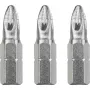 Screwdriver bit set KWB 121101 — 3 pcs, Pozidriv PZ4, length 25 mm, 1/4 inch (6.35 mm) shank