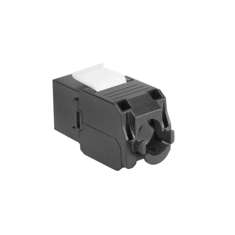 ACT Keystone Jack RJ45 CAT6 Unshielded toolless with shutter, black
