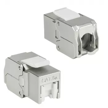 ACT Keystone Jack RJ45 CAT6A Shielded toolless with dust cover