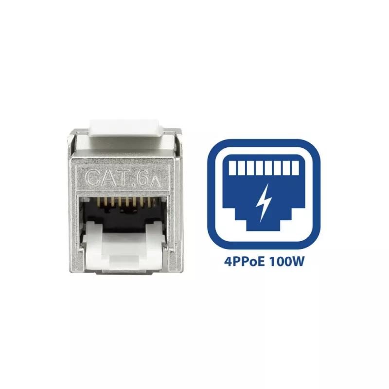 ACT Keystone Jack RJ45 CAT6A Shielded toolless with dust cover