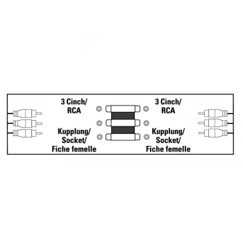 Hama 00205174 cable gender changer 3 x RCA