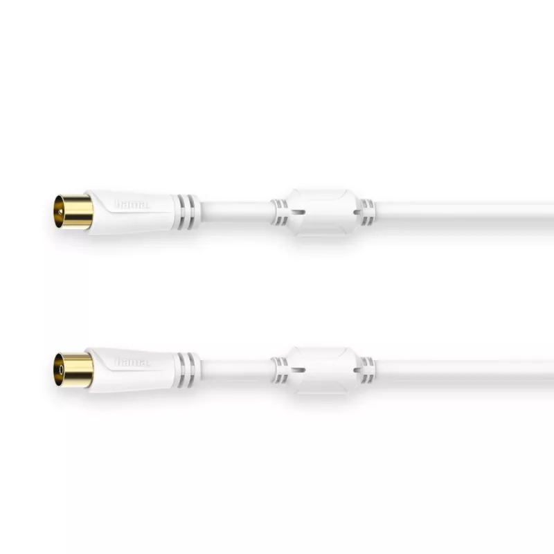 Coaxial Cable Hama 00205245 0.75 m White Coaxial Connectors