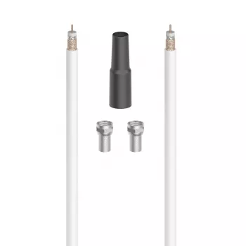 Coaxial Cable Hama 00205041 10 m White Connector 1 Coaxial Connector 2 Coaxial