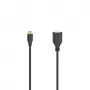 Hama Flexi-Slim USB cable USB 2.0 0.15 m Micro-USB A USB A Black