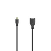 Hama Flexi-Slim USB cable USB 2.0 0.15 m Micro-USB A USB A Black