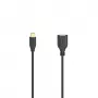Hama Flexi-Slim USB cable USB 2.0 0.15 m USB C USB A Black