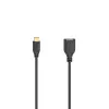Hama Flexi-Slim USB cable USB 2.0 0.15 m USB C USB A Black