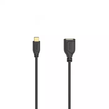 Hama Flexi-Slim USB cable USB 2.0 0.15 m USB C USB A Black