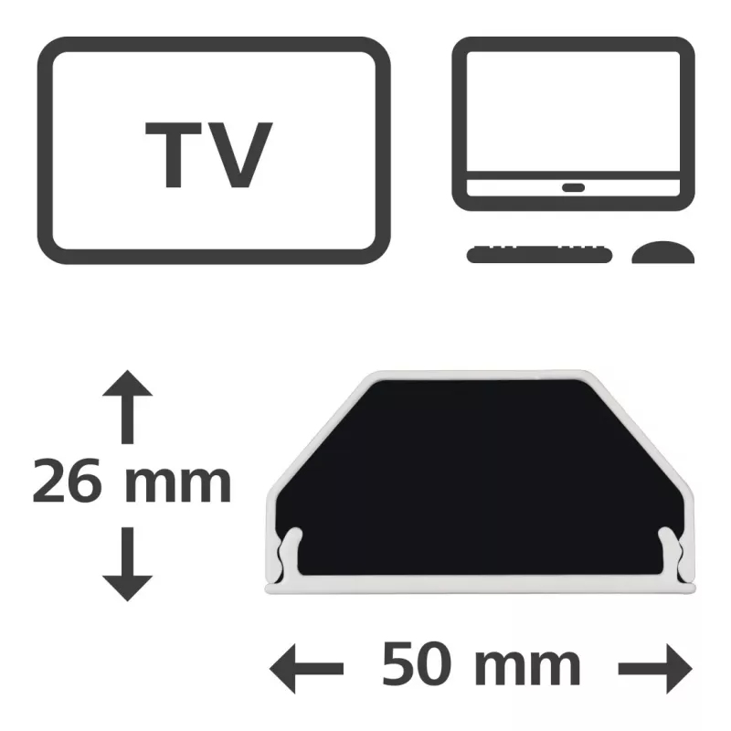 Hama 00220989 cable organizer Universal Cable duct White 1 pc(s)