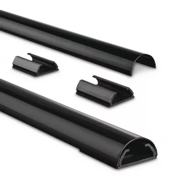 Hama 00220990 cable organizer Universal Cable duct Black 1 pc(s)