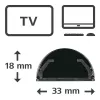Hama 00220990 cable organizer Universal Cable duct Black 1 pc(s)