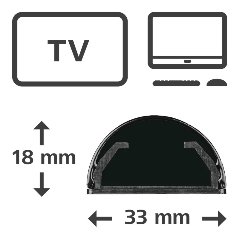 Hama 00220990 cable organizer Universal Cable duct Black 1 pc(s)