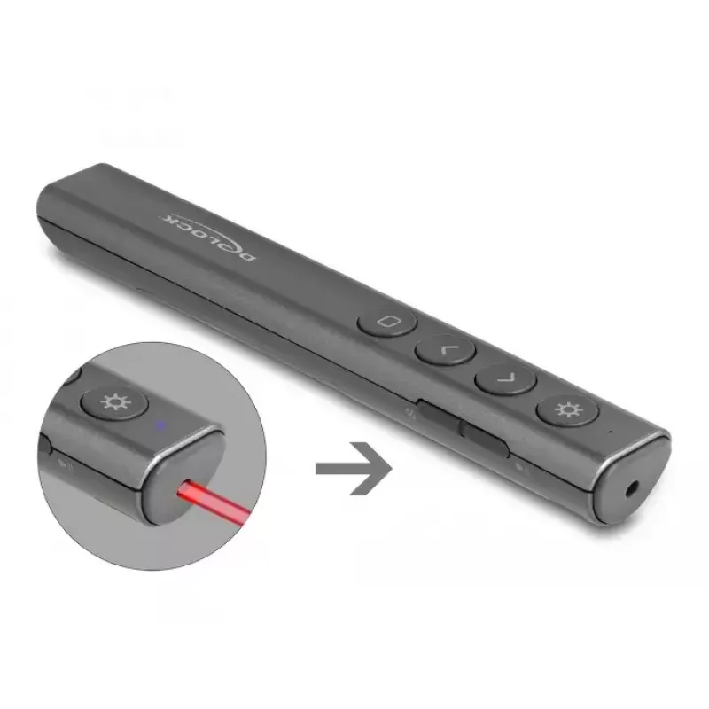 DeLOCK USB Laser Presenter Wireless USB RF Remote Control Red Laser Pointer
