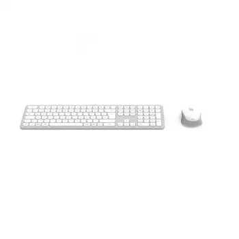 Hama WKM-550 keyboard Mouse included Home/Office RF Wireless + Bluetooth QWERTZ German Grey, White