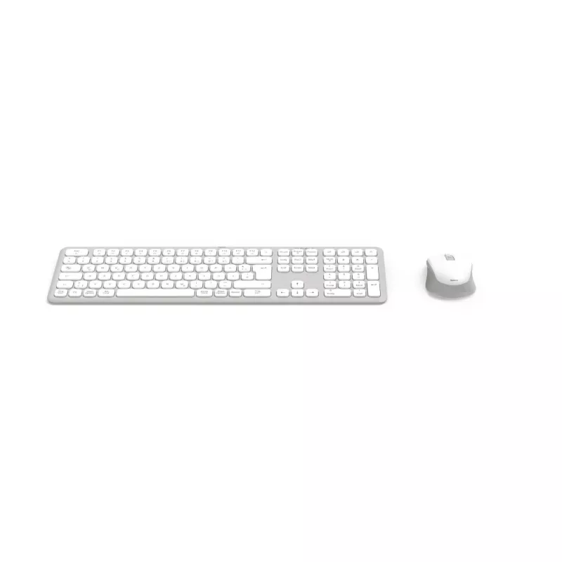 Hama WKM-550 keyboard Mouse included Home/Office RF Wireless + Bluetooth QWERTZ German Grey, White