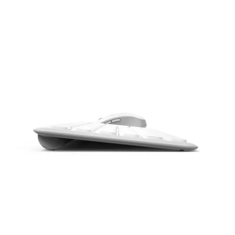 Hama WKM-550 keyboard Mouse included Home/Office RF Wireless + Bluetooth QWERTZ German Grey, White