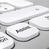 Hama WKM-550 keyboard Mouse included Home/Office RF Wireless + Bluetooth QWERTZ German Grey, White