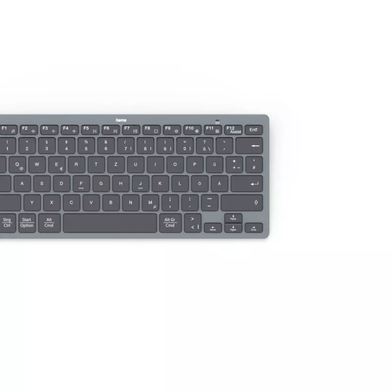 Hama Travel 400 QWERTZ German Bluetooth Black, Dark Grey