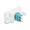 Fibre optic adapter DeLOCK 90845 LC Multi-mode 1 pc Aqua colour White