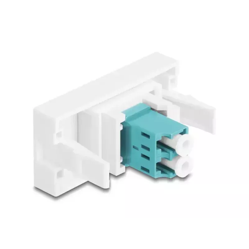 Fibre optic adapter DeLOCK 90845 LC Multi-mode 1 pc Aqua colour White