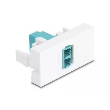 Fibre optic adapter DeLOCK 90845 LC Multi-mode 1 pc Aqua colour White