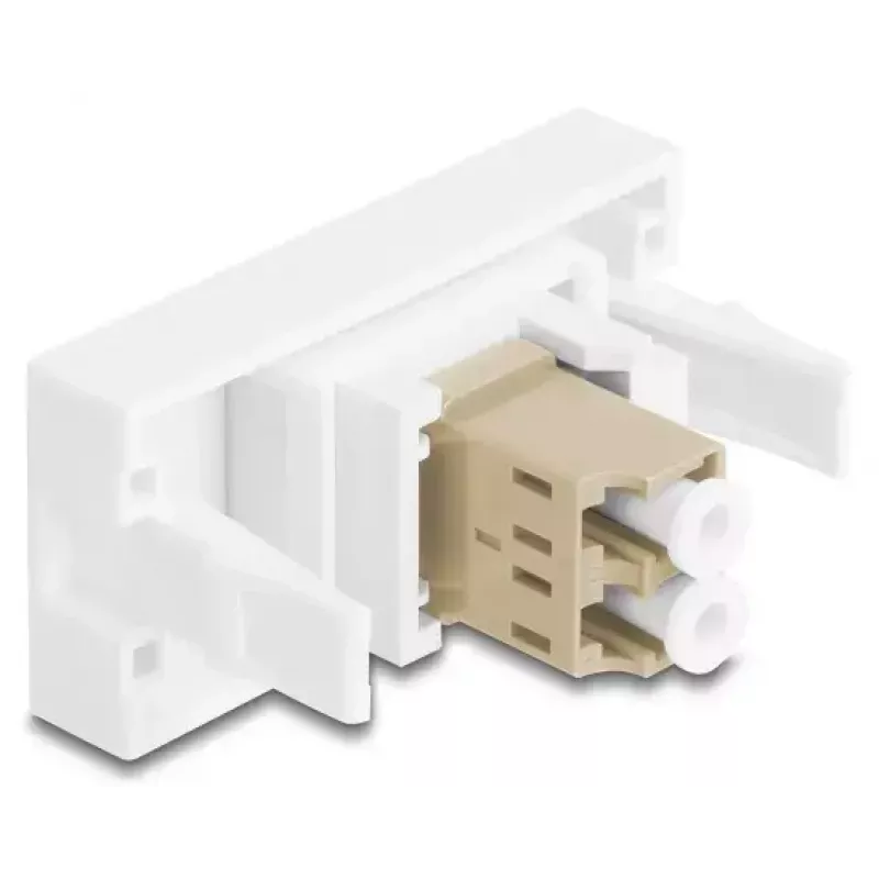 Fibre optic adapter DeLOCK 90840 LC Multi-mode 1 pc Beige White