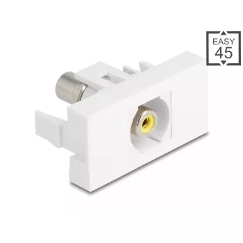 DeLOCK 90856 Keystone Module RCA White 22.5mm x 45mm x 33mm