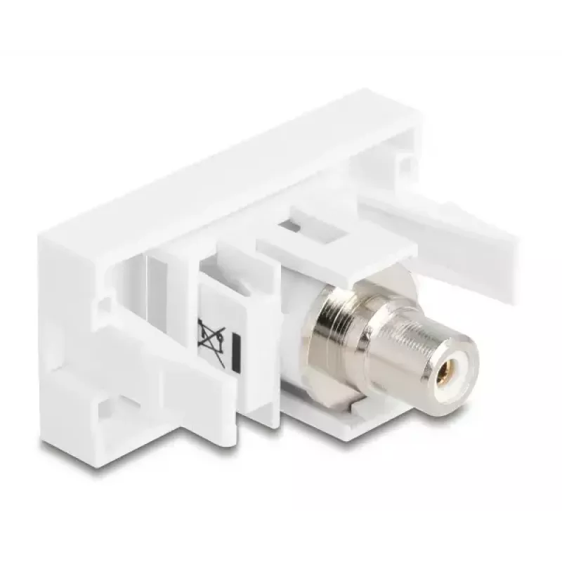 DeLOCK keystone module 90858 Flat White RCA Connector 1
