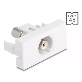 DeLOCK keystone module 90858 Flat White RCA Connector 1