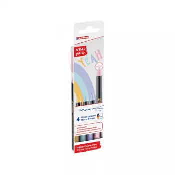 Felt Pen Edding 4-1200-4-3 Blue Pink Violet Yellow Bullet Tip